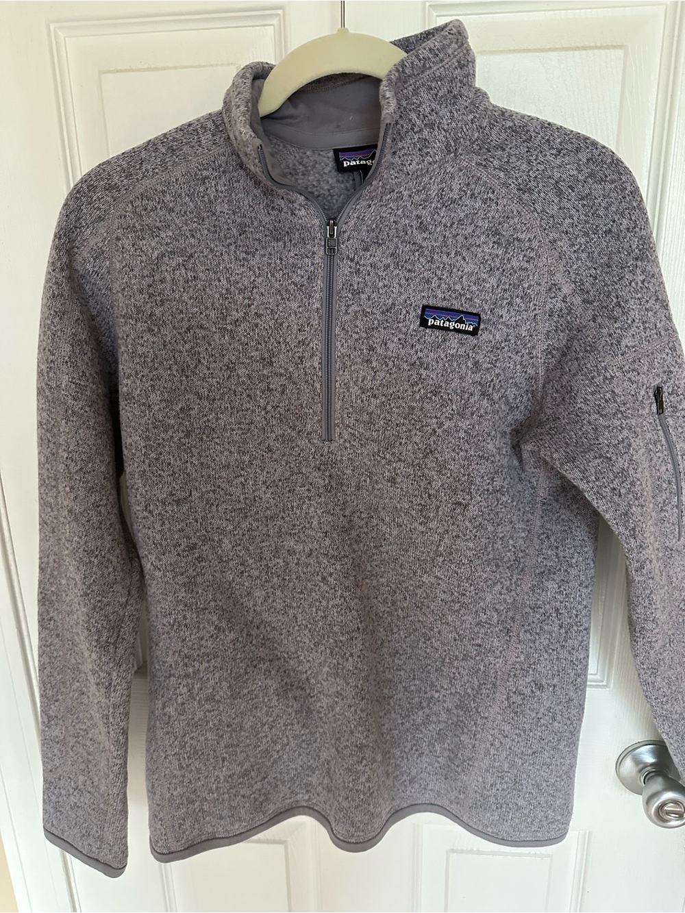 Patagonia Gray Heather Quarter-Zip Fleece Pullover